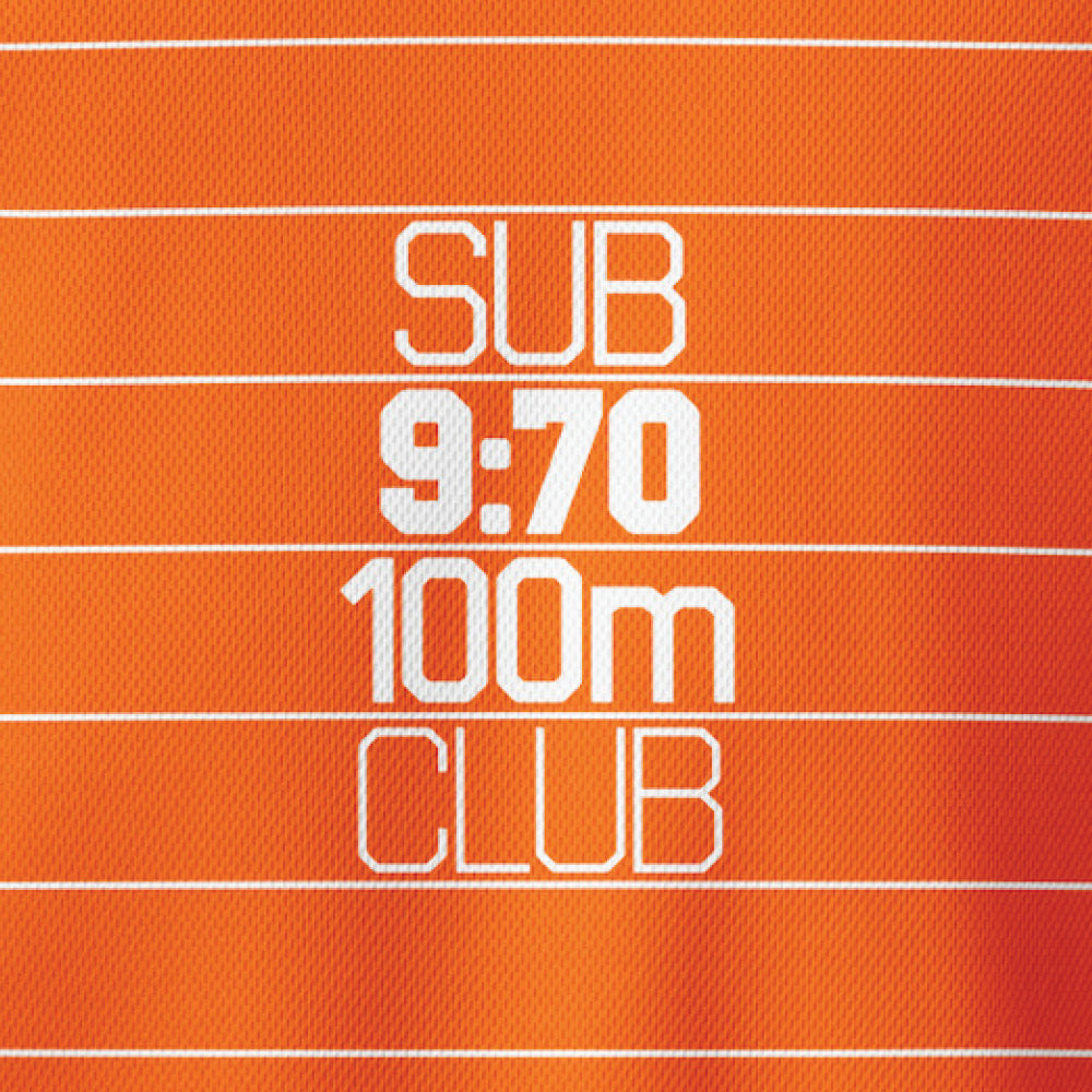 SUB 9:70 100m CLUB Unisex sports jersey Orange