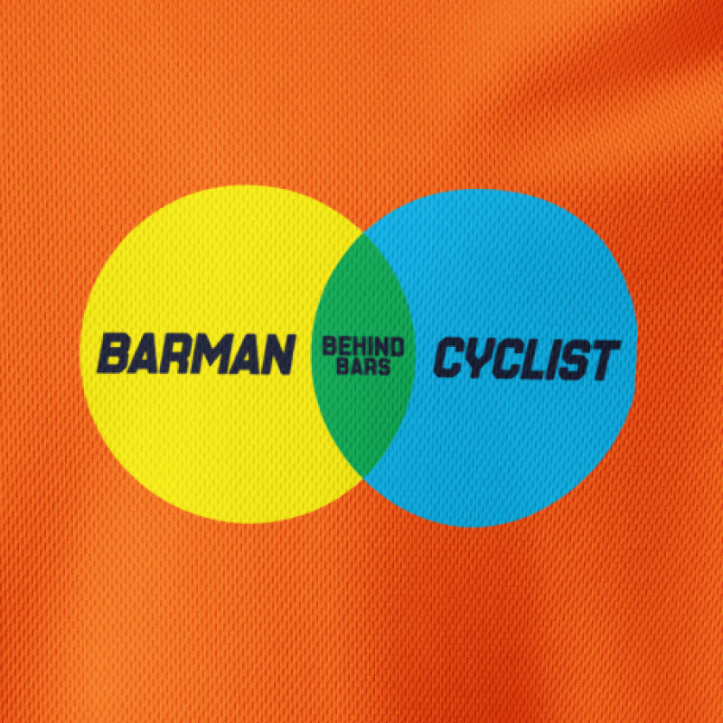 BARMAN BEHIND BARS CYCLIST - Unisex sports jersey Red Orange