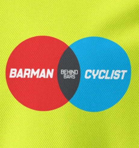 BARMAN BEHIND BARS CYCLIST - Unisex sports jersey Yellow