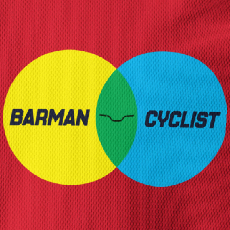 BARMAN HANDLEBARS CYCLIST - Unisex sports jersey Orange, Red