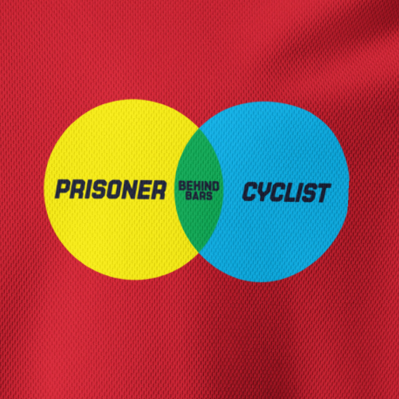 PRISONER BEHIND BARS CYCLIST - Unisex sports jersey Orange Red