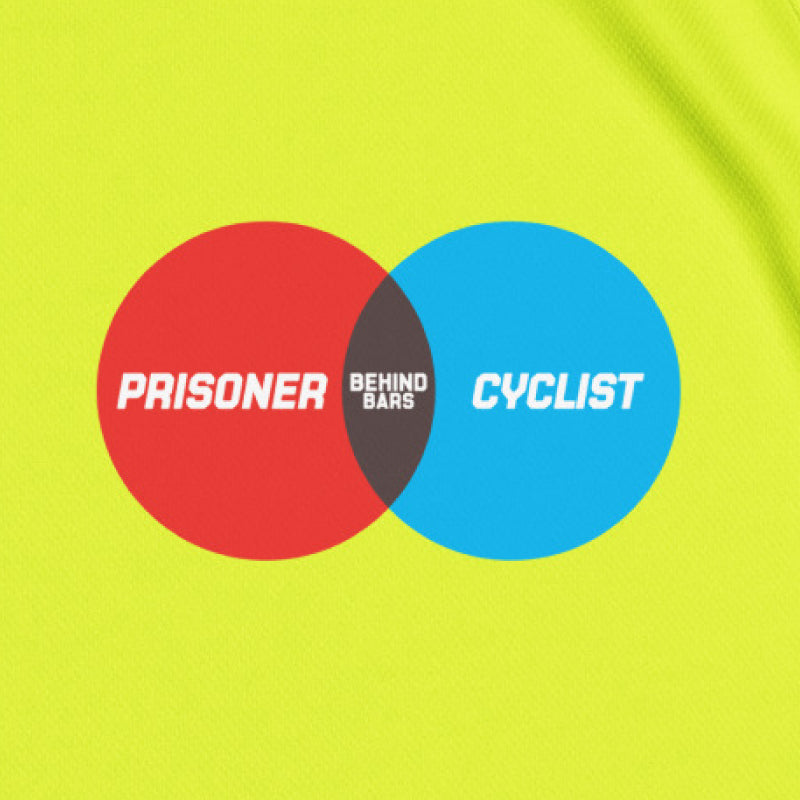 PRISONER BEHIND BARS CYCLIST - Unisex sports jersey Yellow