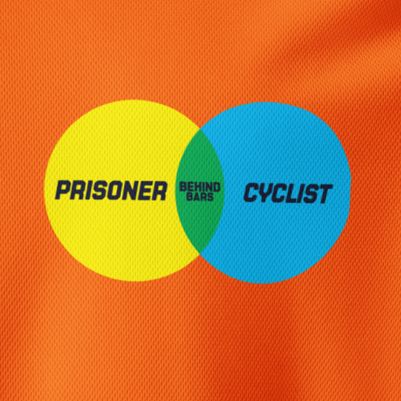 PRISONER BEHIND BARS CYCLIST - Unisex sports jersey Orange Red