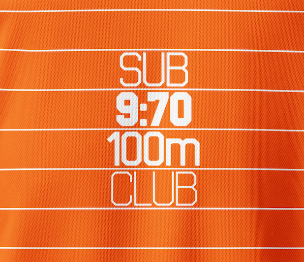 SUB 970 100m CLUB Unisex sports jersey Orange