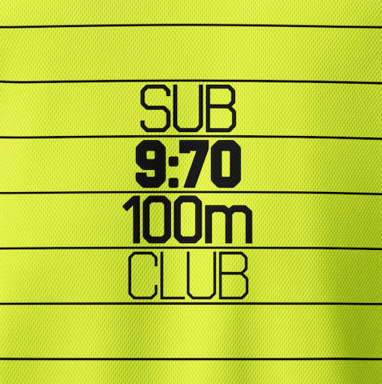SUB 970 100m CLUB Unisex sports jersey Yellow
