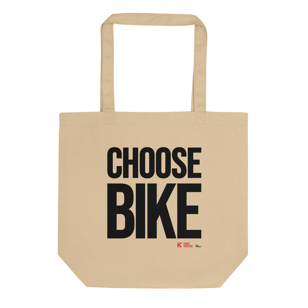 CHOOSE BIKE Eco Tote Bag tan
