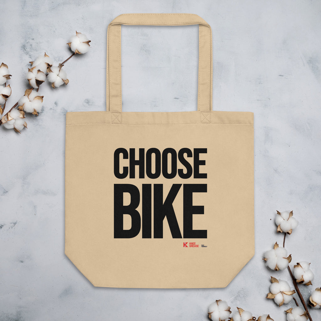 CHOOSE BIKE Eco Tote Bag tan