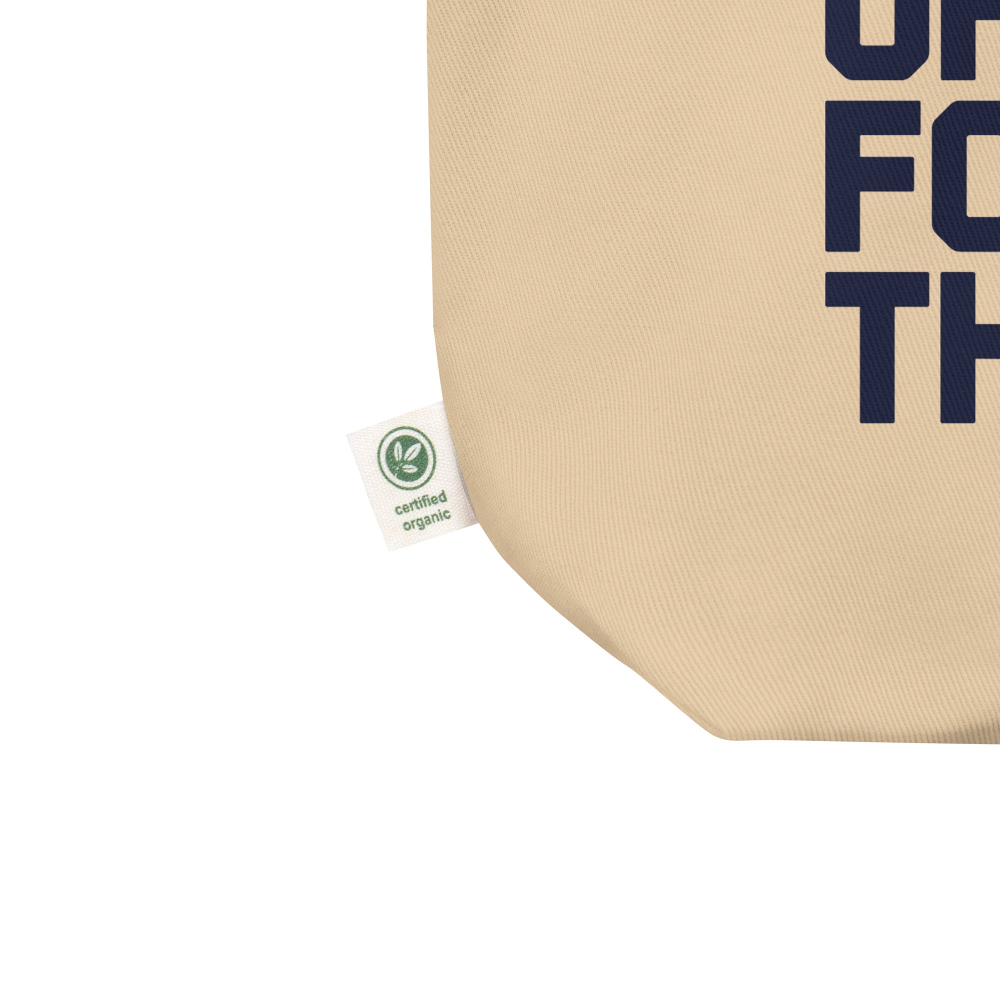 I DON'T GET OUT OF BED FOR LESS THAN 10K (large type tan) Eco Tote Bag