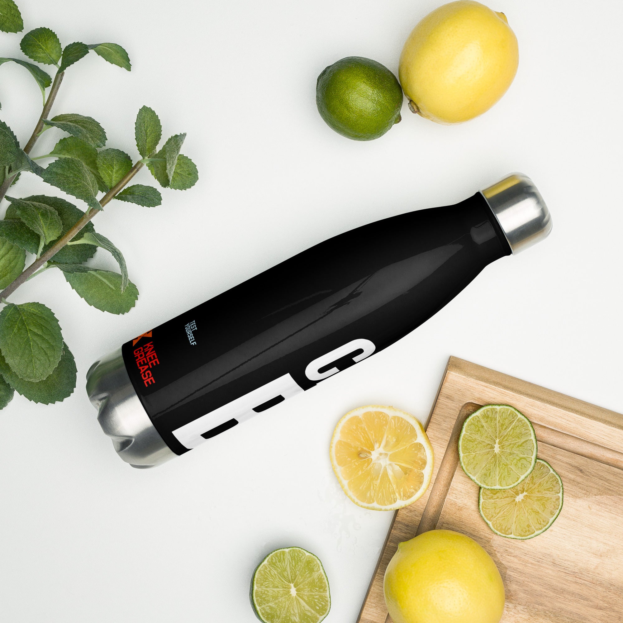 CHOOSE BIKE Stainless steel water bottle black