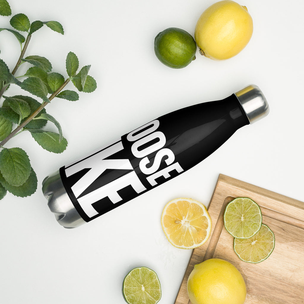 CHOOSE BIKE Stainless steel water bottle black
