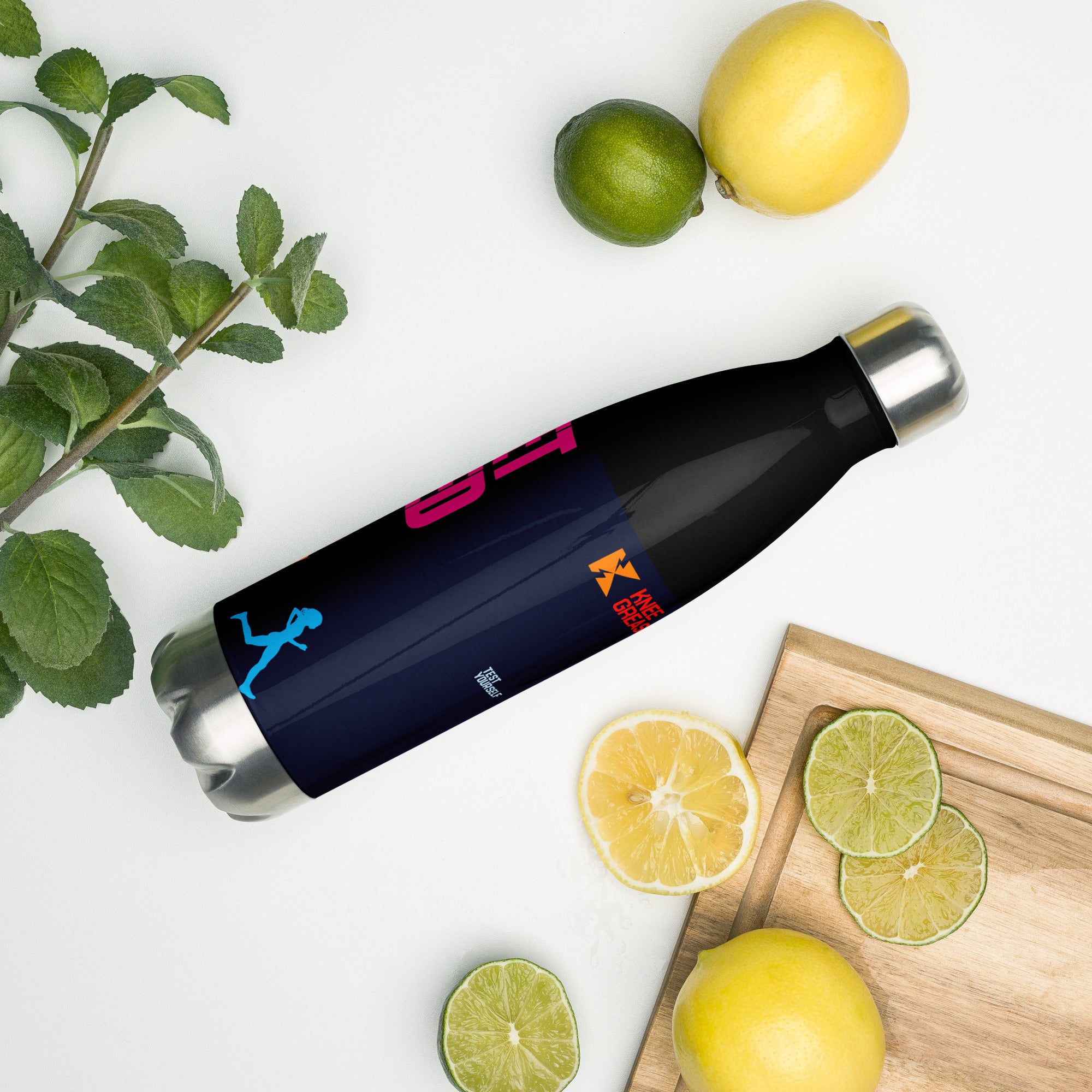 I DON'T GET OUT OF BED FOR LESS THAN 10K Stainless steel water bottle