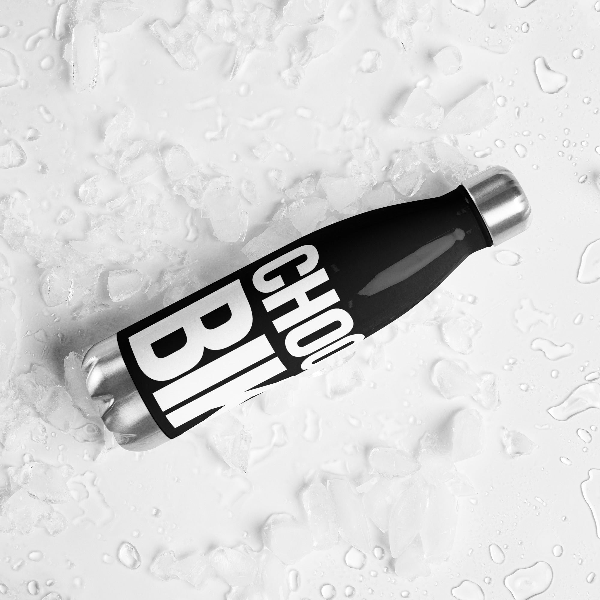 CHOOSE BIKE Stainless steel water bottle black