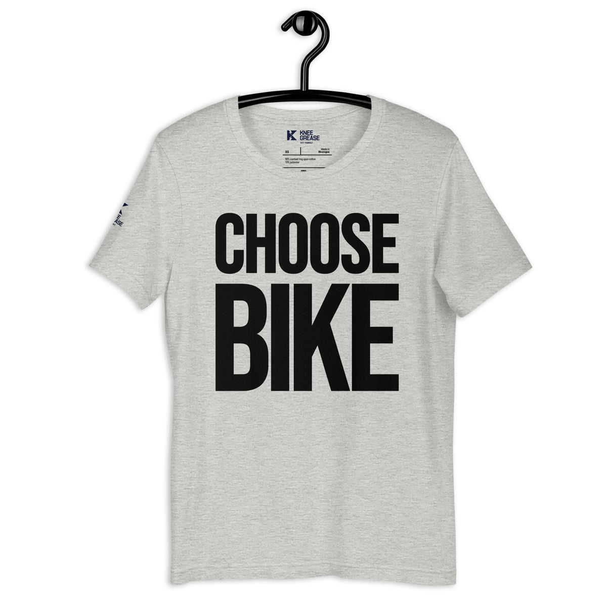 CHOOSE BIKE - Unisex t-shirt White/Athletic grey