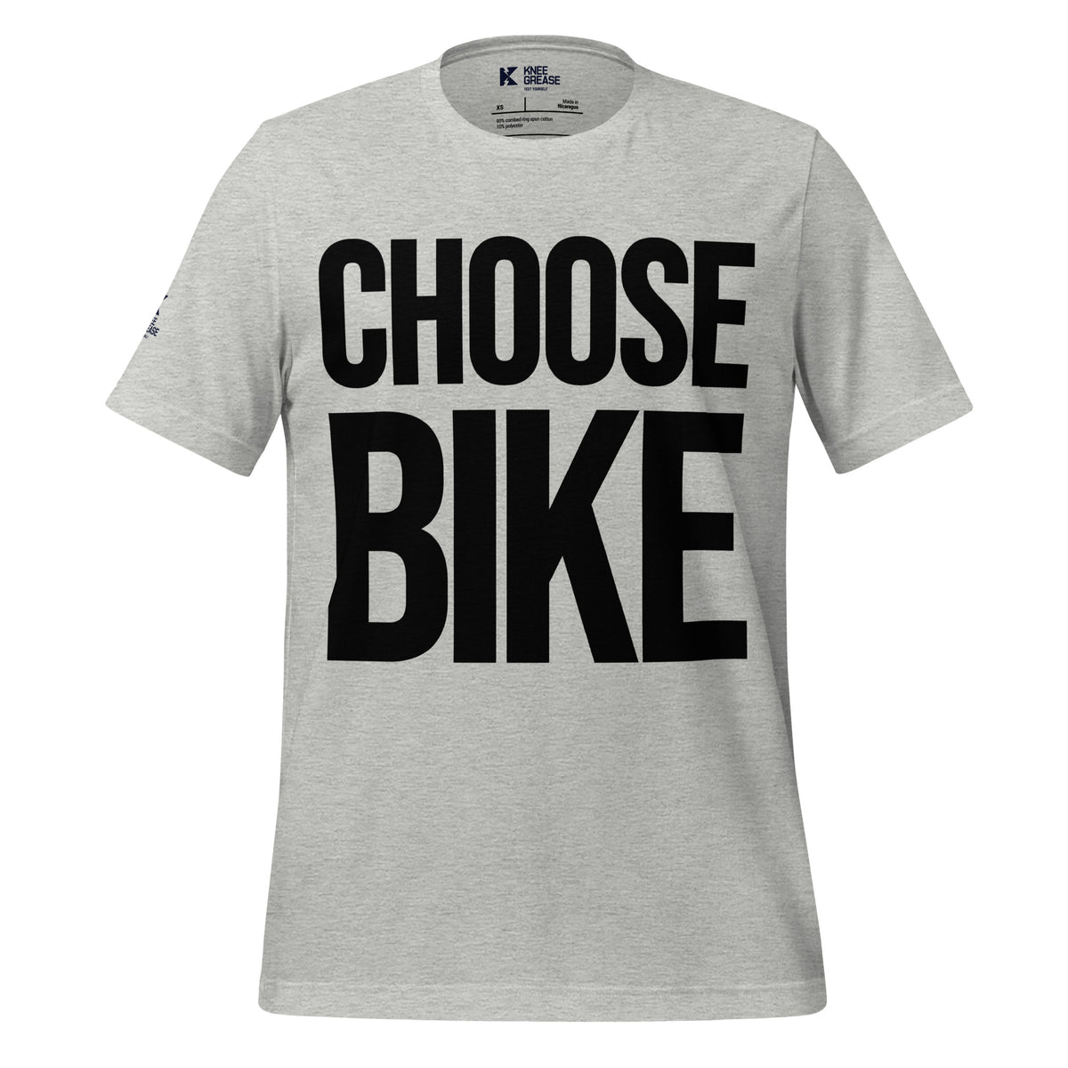 CHOOSE BIKE - Unisex t-shirt White/Athletic grey