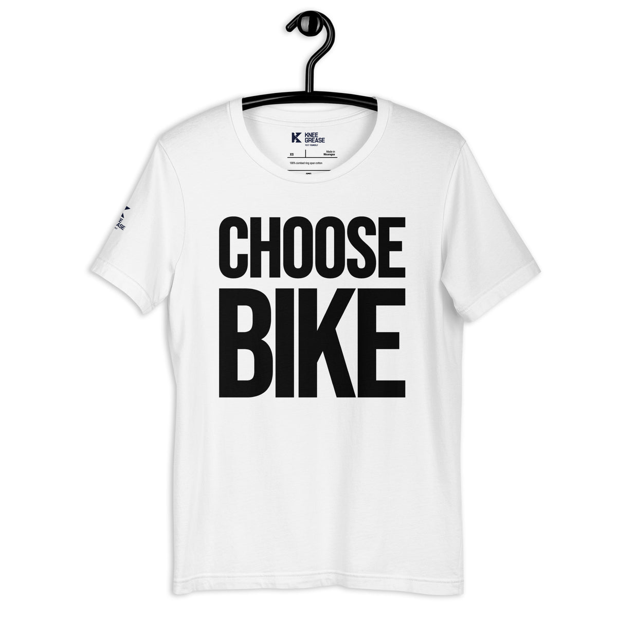 CHOOSE BIKE - Unisex t-shirt White/Athletic grey
